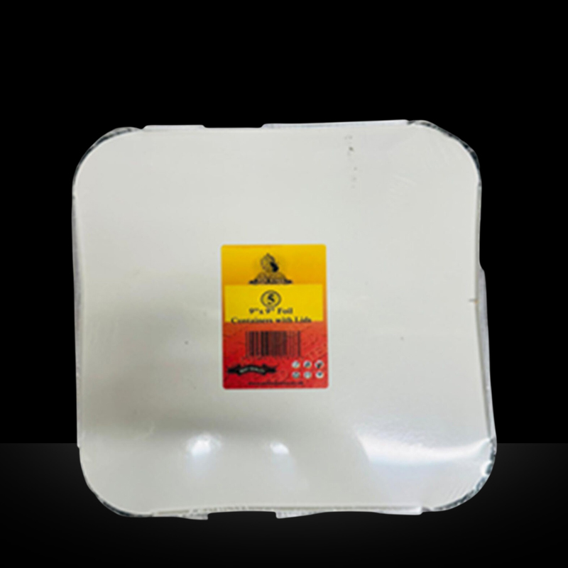 9" x 9" Foil Containers With Lids