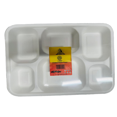 MR KING 6 COMPARTMENT TRAY (25 PACK)