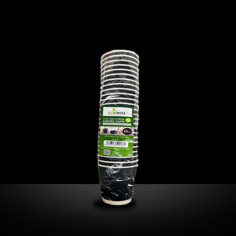 MR KING 8oz DOUBLE WALL  BLACK PAPER CUP