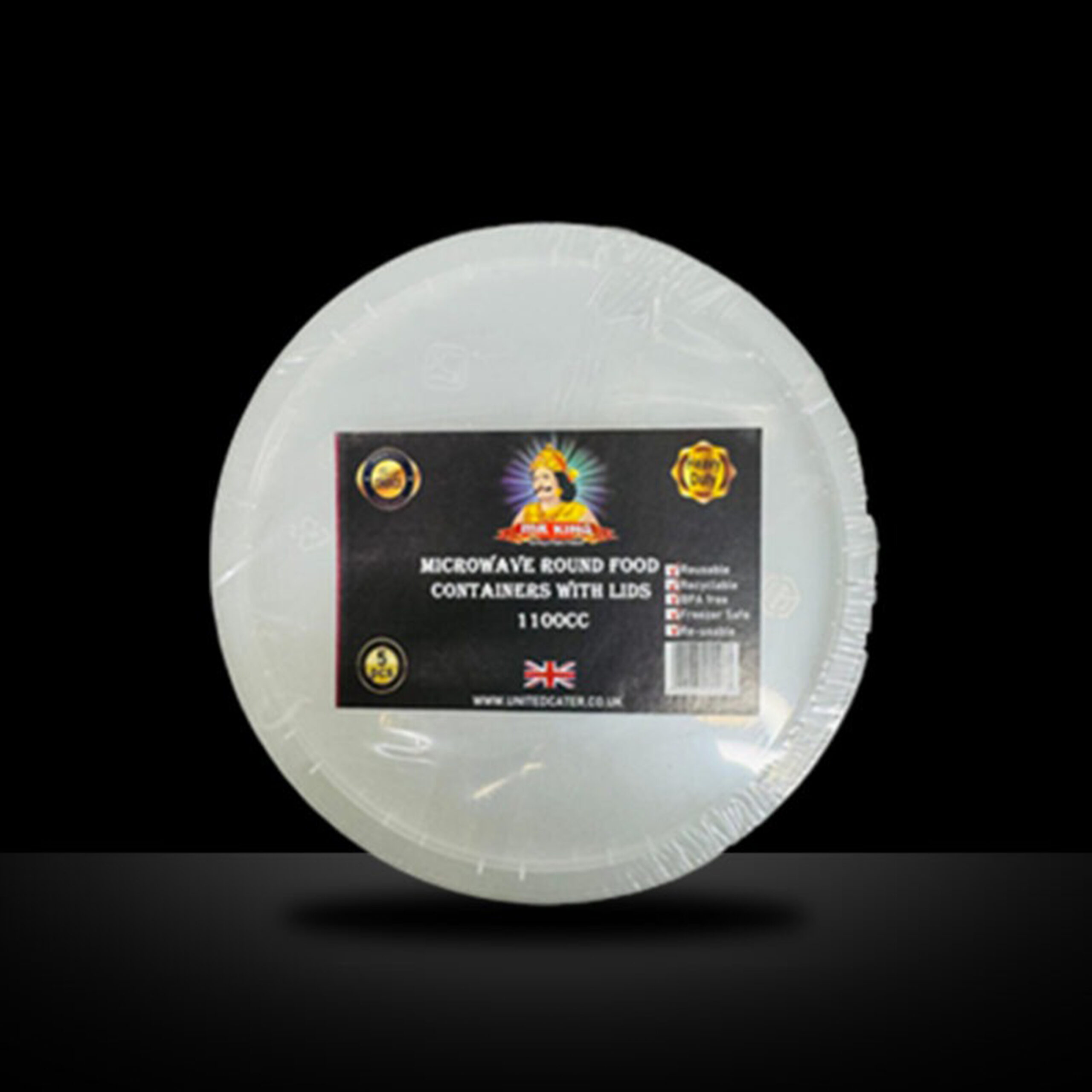 10oz ROUND CONTAINER WITH LIDS