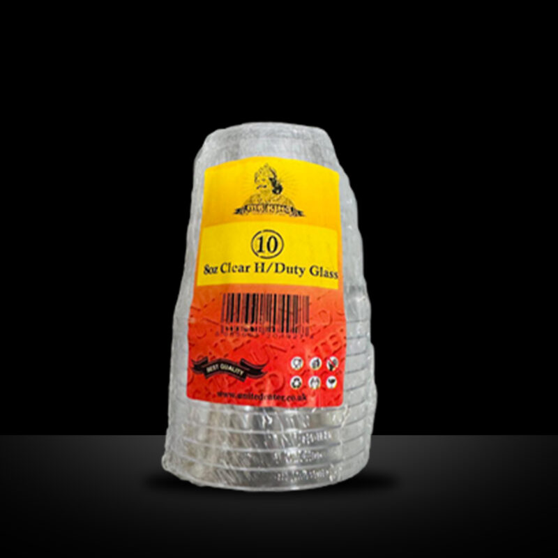 MR KING PLASTIC 8oz HEAVY DUTY GLASS (10 PACK)
