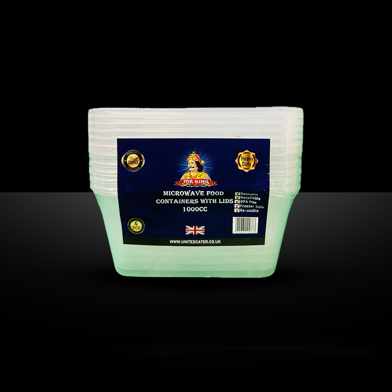 MICROWAVE FOOD CONTAINERS WITH LIDS 1000CC