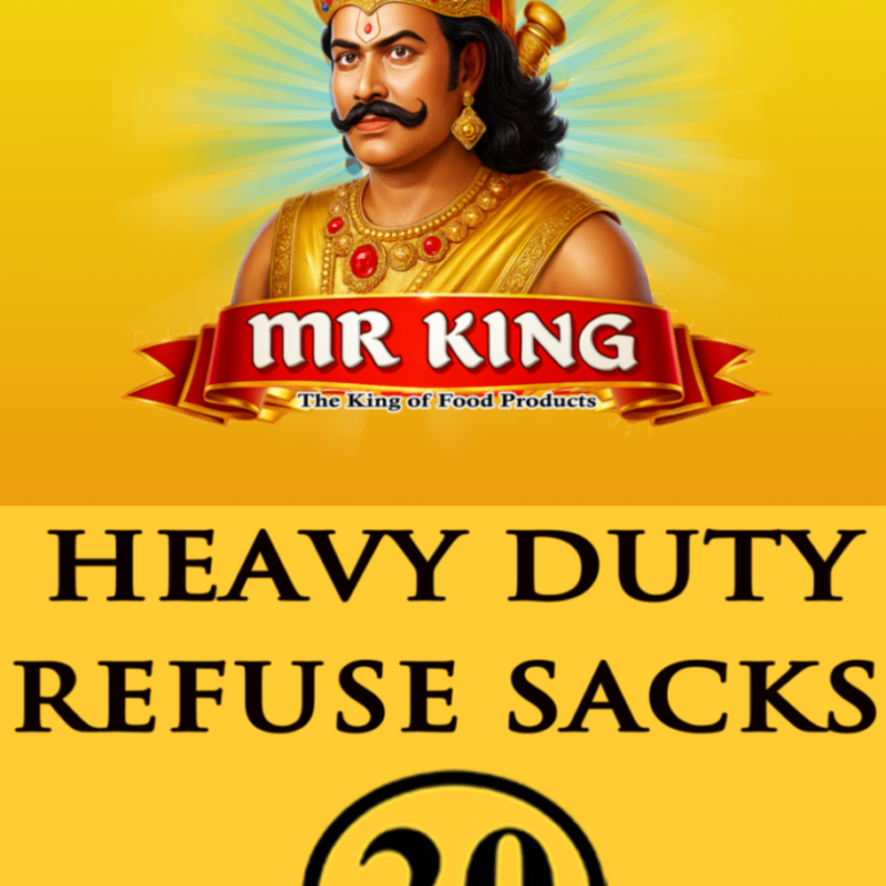 MR KING HEAVY DUTY BIN BAG BLACK ROLL (20 PACK)