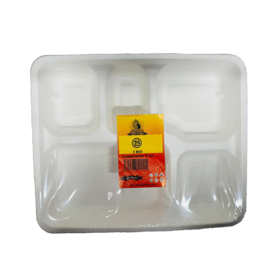 MR KING 5 COM BIO DEGRADABLE SQUARE PLATE (25 PACK)