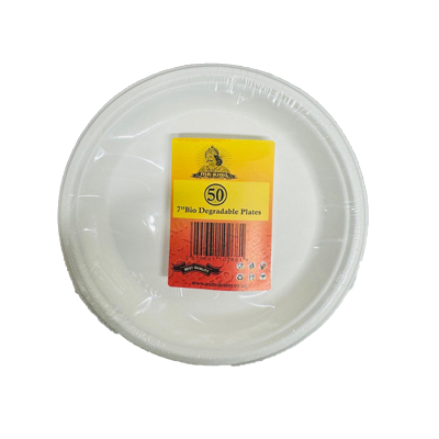 MR KING 7" BIO DEGRADABLE PLATE (50 PACK)