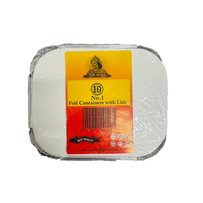 MR KING NO 1 FOIL CONTAINER WITH LIDS (10 PACK)